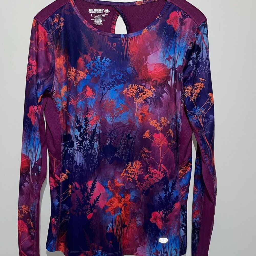 Reel Legends Women's Reel Tec Performance Long-Sleeve‎ Activewear Top Large